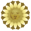 Das Zauberland-Logo: eine Sonne mit allsehendem Auge